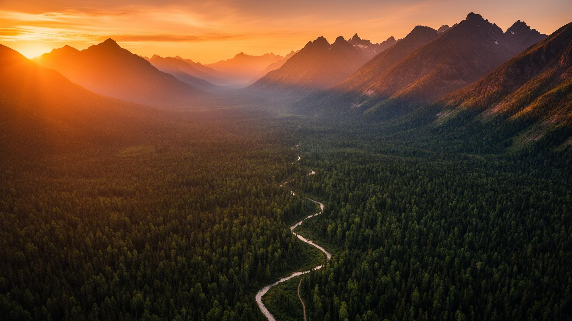 Wilderness adventure landscape